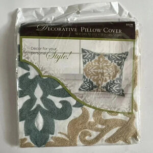NEW Merchant 41 Accent Pillow Cover Fall Floral Scroll in Fall Colors